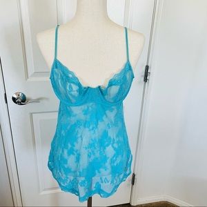 VS blue underwire teddy